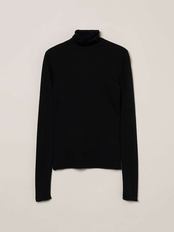 Lyocel milano rib turtle neck