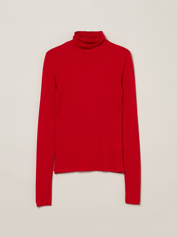 Lyocel milano rib turtle neck