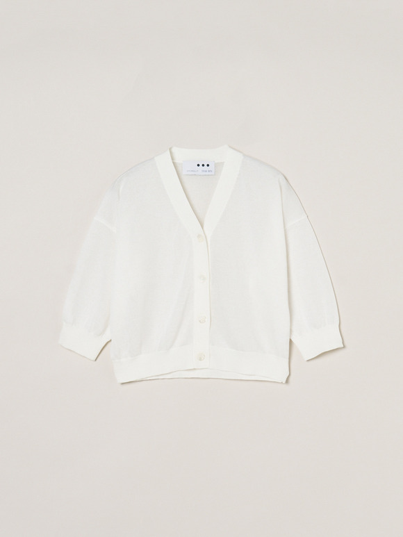 Sheer lurex cardigan