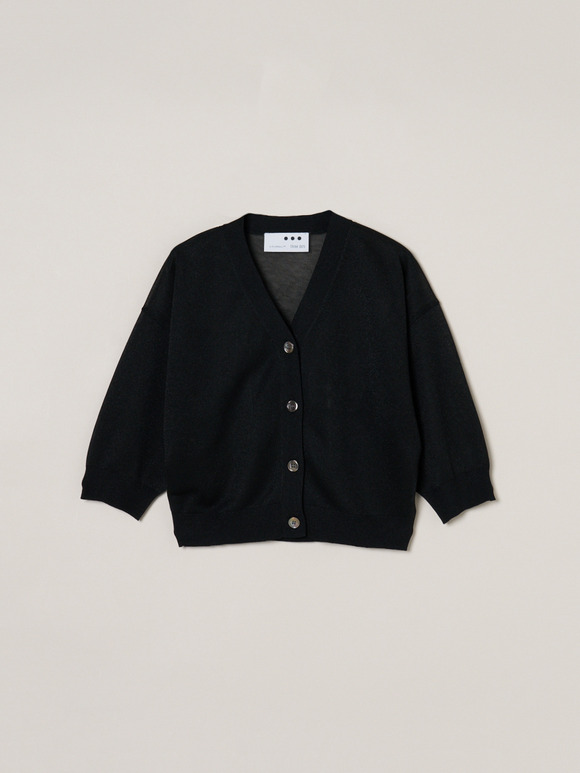 Sheer lurex cardigan