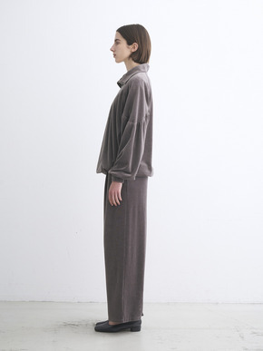 Compact velour half zip top 詳細画像