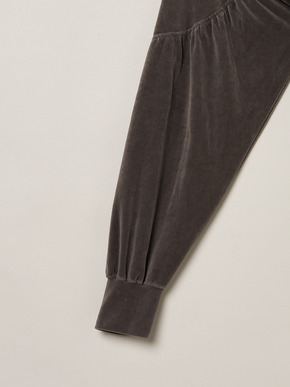 Compact velour half zip top 詳細画像
