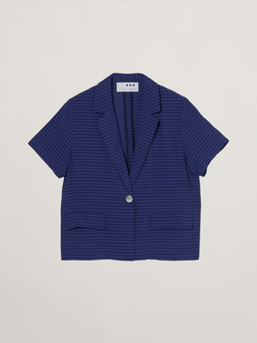 Veil plaid short sleeve jacket 詳細画像