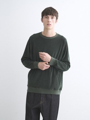Men's Velvet pile cocoon sweat 詳細画像