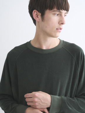 Men's Velvet pile cocoon sweat 詳細画像