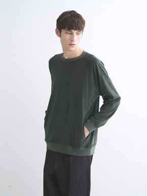 Men's Velvet pile cocoon sweat 詳細画像