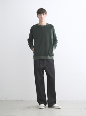 Men's Velvet pile cocoon sweat 詳細画像