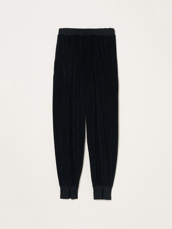 Velvet pile jogger pants