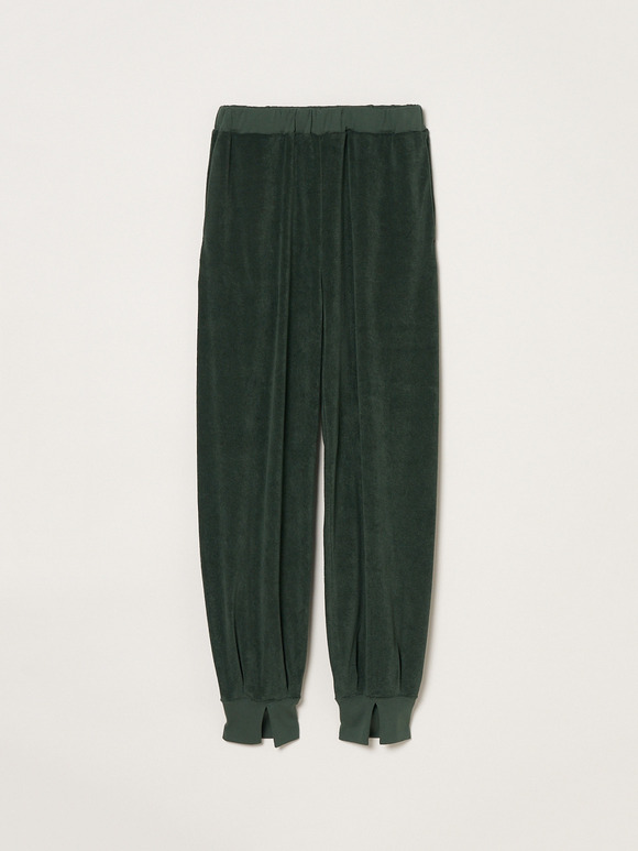 Velvet pile jogger pants