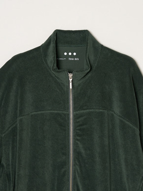 Velvet pile zip up blouson 詳細画像