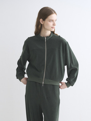 Velvet pile zip up blouson 詳細画像