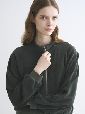 Velvet pile zip up blouson 詳細画像