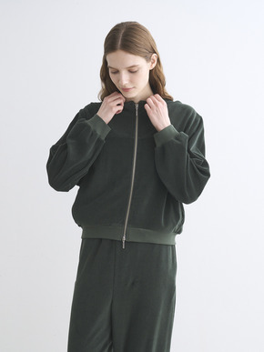 Velvet pile zip up blouson 詳細画像