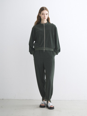 Velvet pile zip up blouson 詳細画像