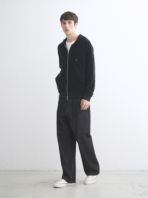 Men's Velvet pile zip cocoon hoody 詳細画像