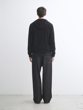Men's Velvet pile zip cocoon hoody 詳細画像