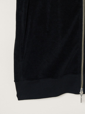 Men's Velvet pile zip cocoon hoody 詳細画像
