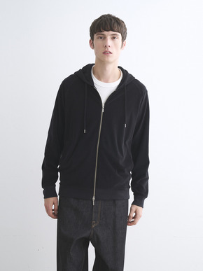 Men's Velvet pile zip cocoon hoody 詳細画像