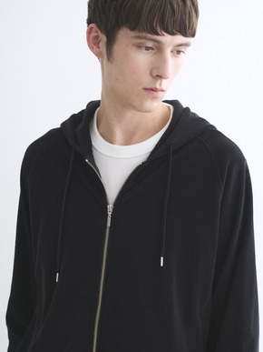Men's Velvet pile zip cocoon hoody 詳細画像
