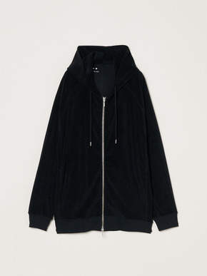 Men's Velvet pile zip cocoon hoody 詳細画像