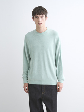 Men's Velour sweater l/s sweat 詳細画像