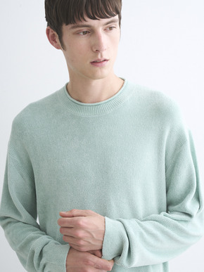 Men's Velour sweater l/s sweat 詳細画像
