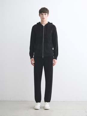 Men's Velour sweater zip up HD 詳細画像