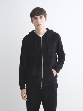 Men's Velour sweater zip up HD 詳細画像