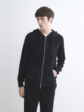 Men's Velour sweater zip up HD 詳細画像
