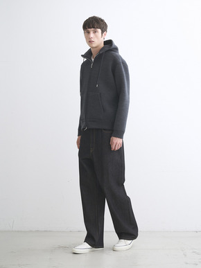 Men's Double knits sweat zip hoody 詳細画像
