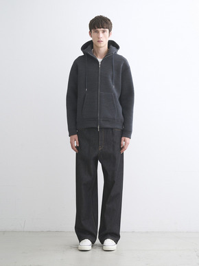 Men's Double knits sweat zip hoody 詳細画像