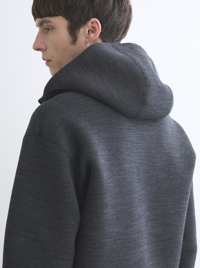 Men's Double knits sweat zip hoody 詳細画像