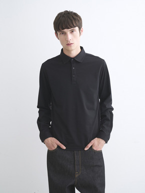Men's Powdery Cotton long sleeve polo 詳細画像