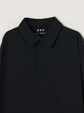 Men's Powdery Cotton long sleeve polo 詳細画像