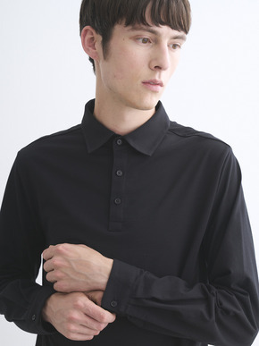 Men's Powdery Cotton long sleeve polo 詳細画像