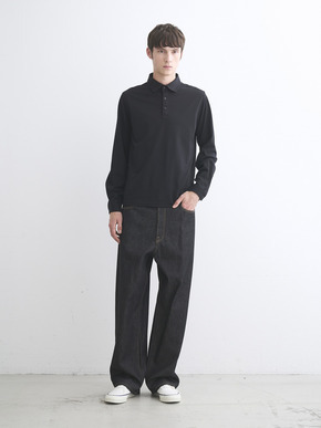 Men's Powdery Cotton long sleeve polo 詳細画像