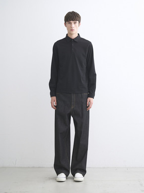 Men's Powdery Cotton long sleeve polo 詳細画像