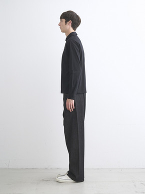 Men's Powdery Cotton long sleeve polo 詳細画像
