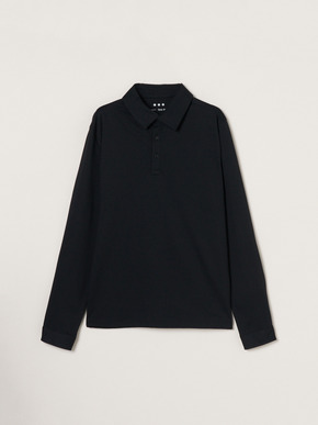 Men's Powdery Cotton long sleeve polo 詳細画像