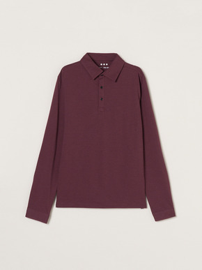 Men's Powdery Cotton long sleeve polo 詳細画像