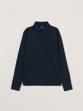 Men's Powdery Cotton long sleeve polo 詳細画像