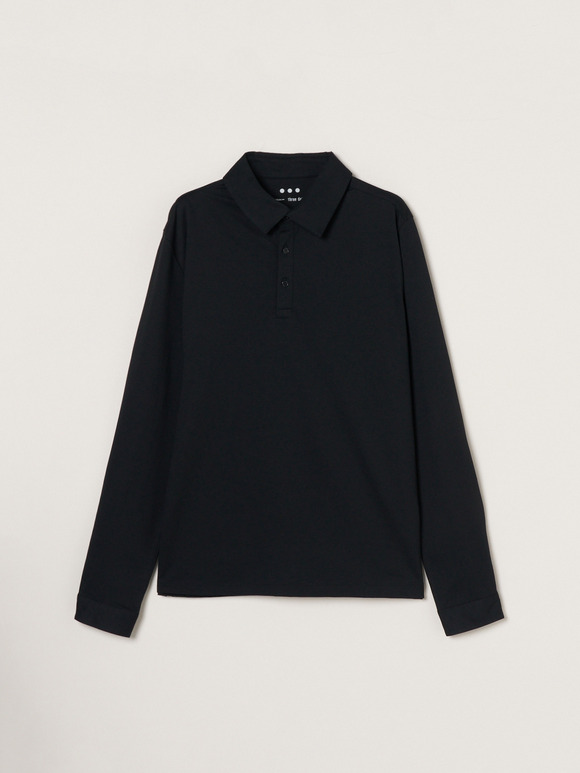 Men's Powdery Cotton long sleeve polo