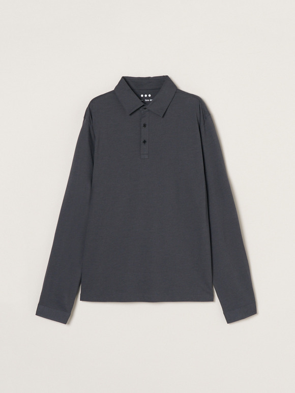 Men's Powdery Cotton long sleeve polo