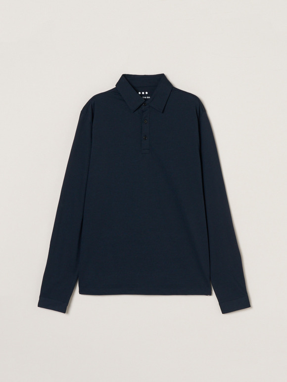 Men's Powdery Cotton long sleeve polo