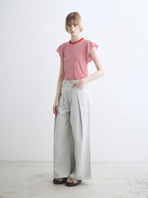 80 stretch cotton ruffle tank 詳細画像