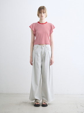 80 stretch cotton ruffle tank 詳細画像