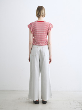 80 stretch cotton ruffle tank 詳細画像