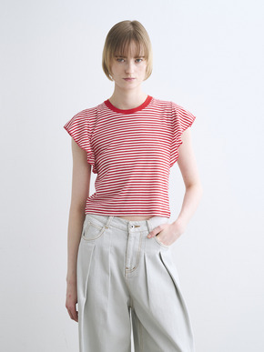 80 stretch cotton ruffle tank 詳細画像