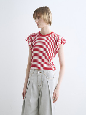 80 stretch cotton ruffle tank 詳細画像