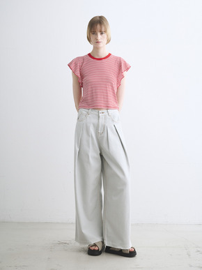 80 stretch cotton ruffle tank 詳細画像